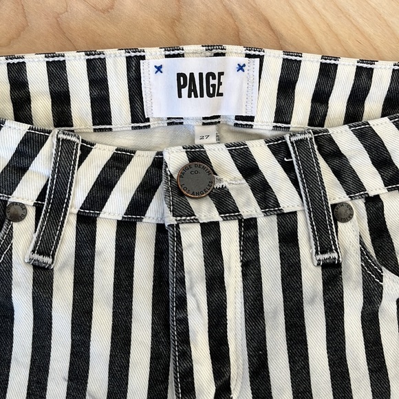 PAIGE Denim Jeans in Railroad Stripe - Picture 3 of 5